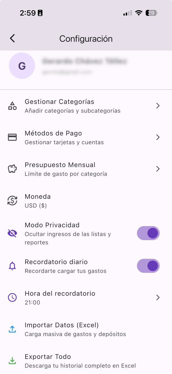 Configuraciones